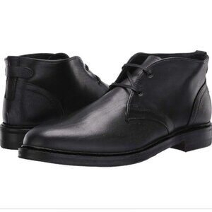 Allen Edmonds Cyrus Black Leather 2 Eye Lace-up Comfort Shock Form Chukka Boots